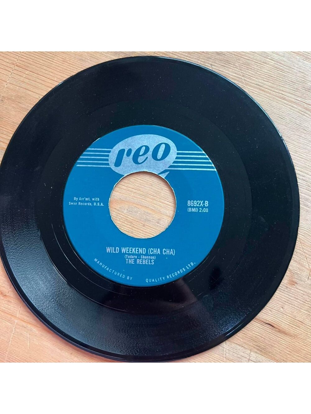 The Rebels - Wild Weekend(Cha Cha)/Wild Weekend 45rpm VG+ R89
